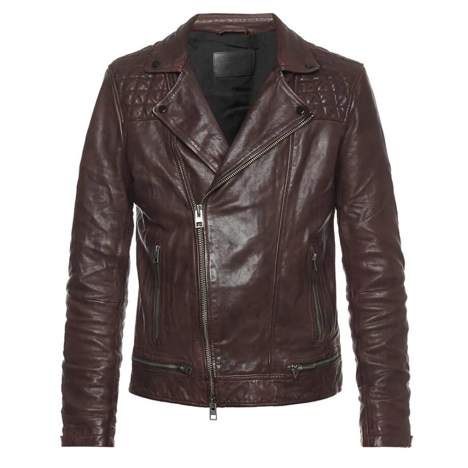 Dollface Kat Dennings Brown Leather Jacket