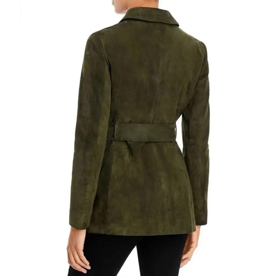 Evil S02 Katja Herbers Green Suede Jacket