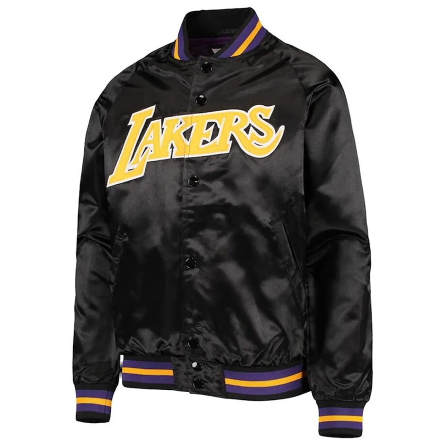 LA Lakers Black Satin Jacket