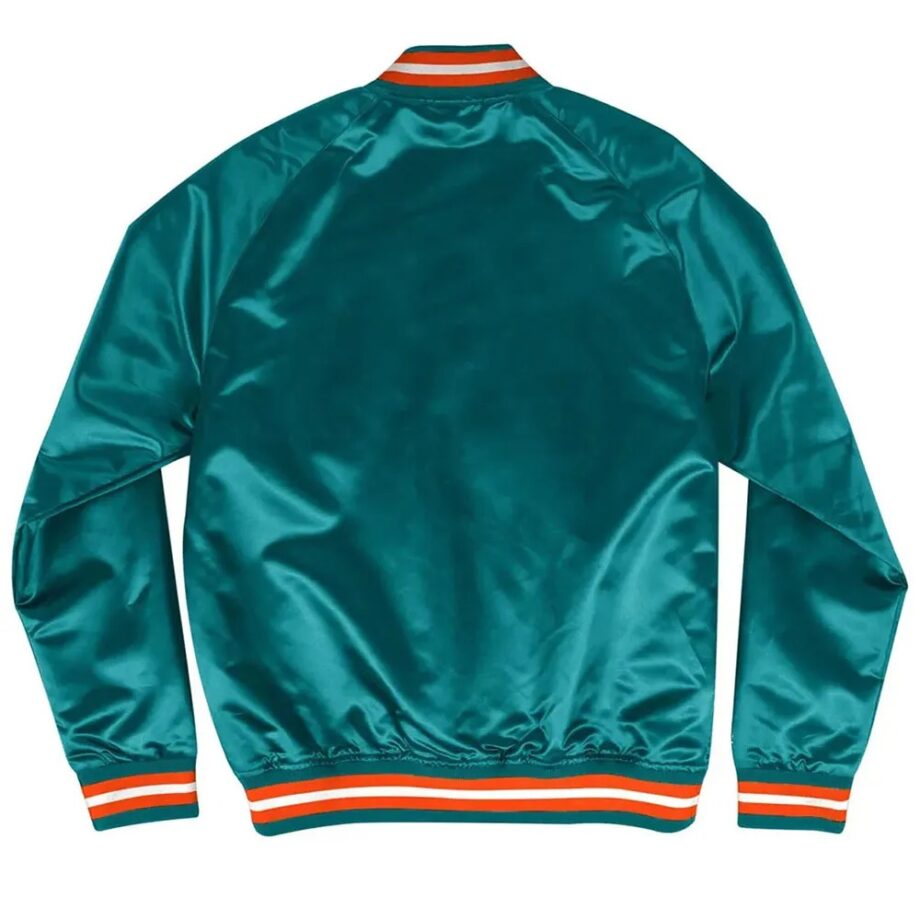 Miami Dolphins Aqua Satin Jacket