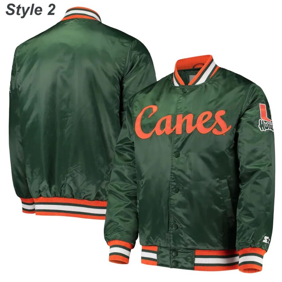 Miami Hurricanes The Rookie Varsity Satin Jacket