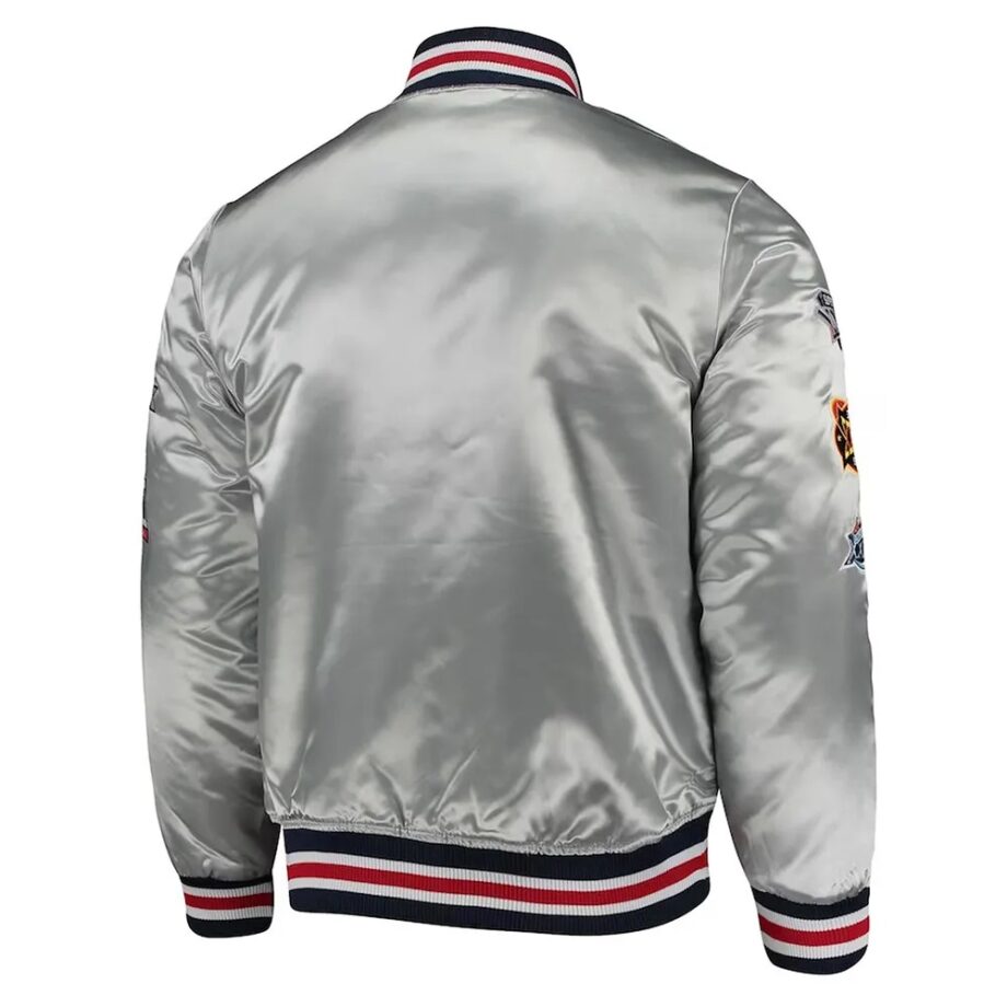 New England Patriots Silver Satin Jacket