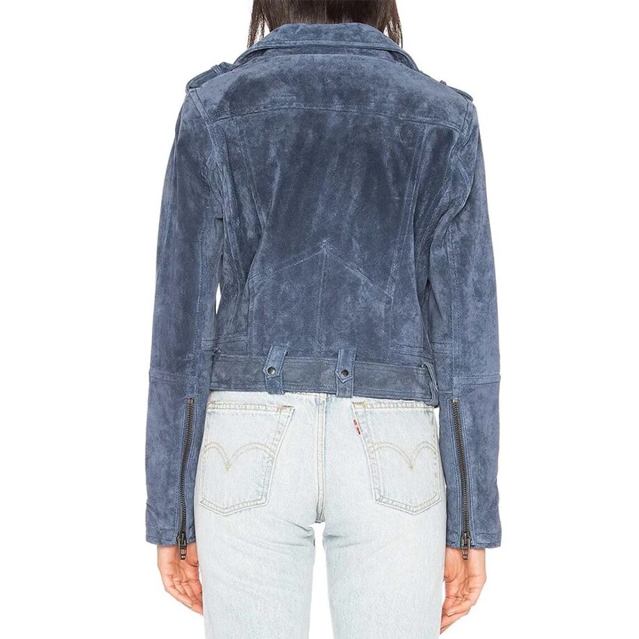 New Girl Season 6 Megan Fox Blue Suede Jacket