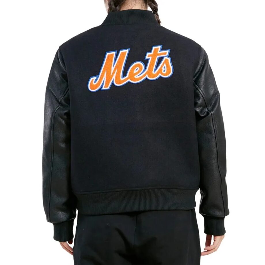 New York Mets Classic Black Varsity Jacket