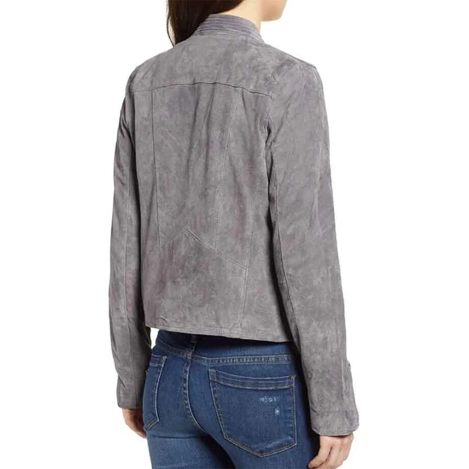 Supergirl S06 Nicole Maines Gray Suede Jacket