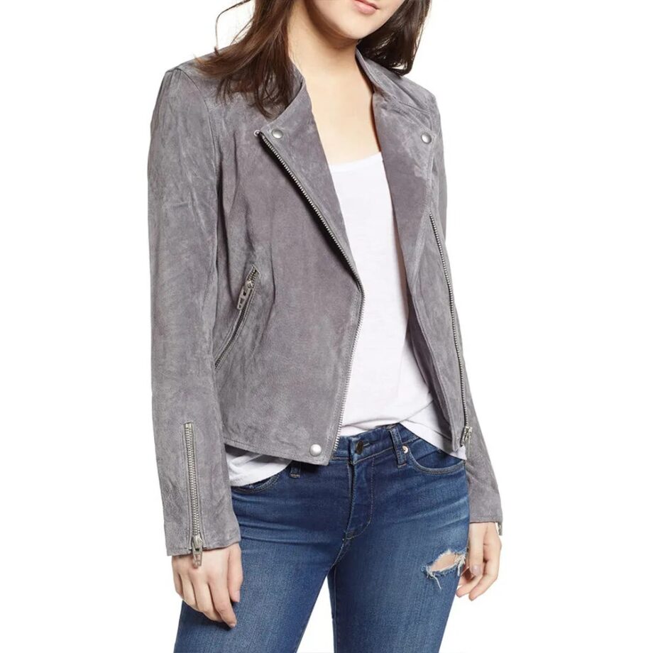 Supergirl S06 Nicole Maines Gray Suede Jacket