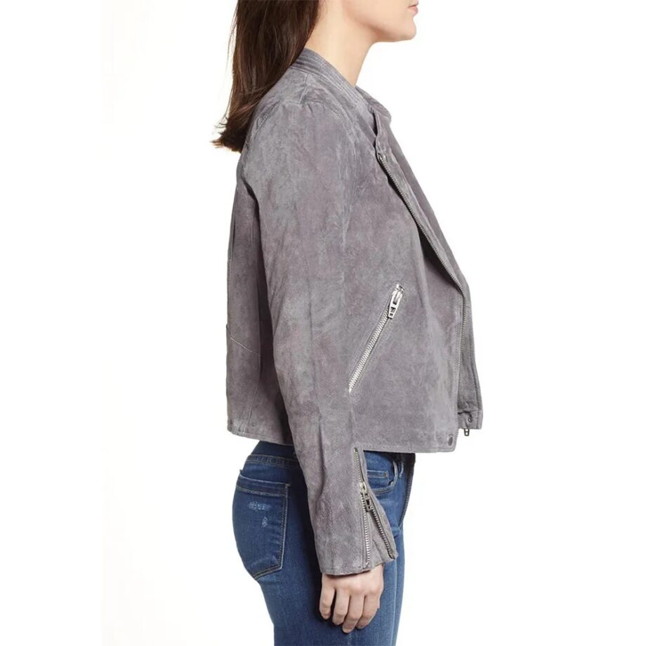 Supergirl S06 Nicole Maines Gray Suede Jacket