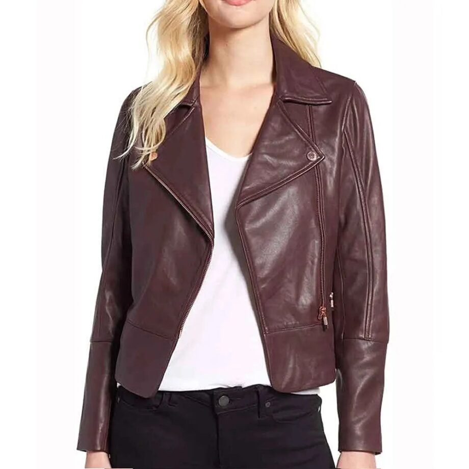 Superman & Lois Stacey Farber Maroon Leather Jacket