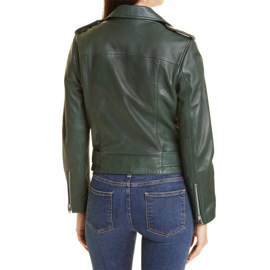 Tacoma FD Hassie Harrison Green Leather Jacket