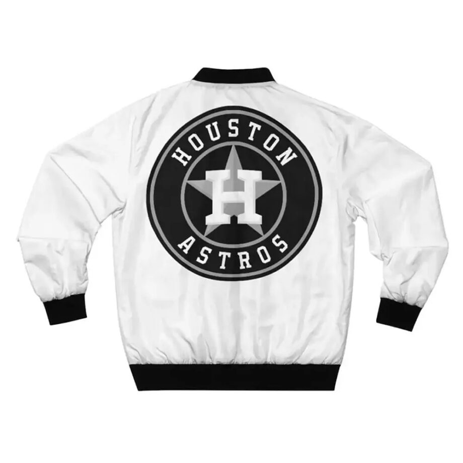 White Houston Astros Bomber Jacket