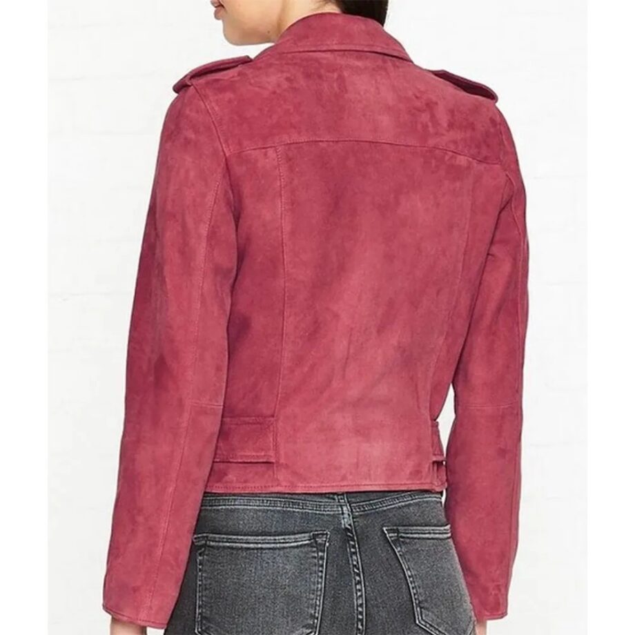 You Me Her Priscilla Faia Red Suede Jacket